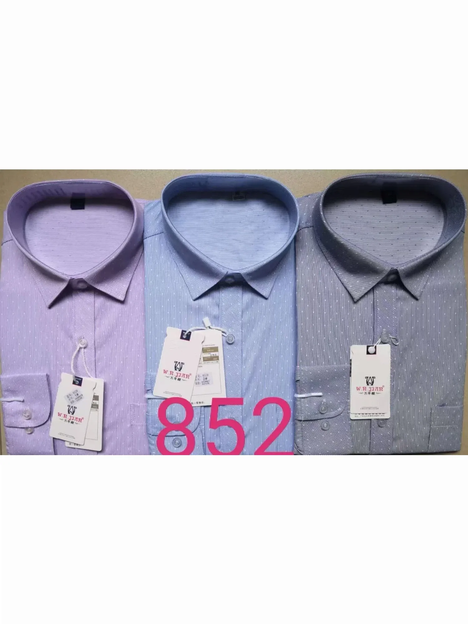 Áo sơ mi nam dài 852 đen size L. LOI09