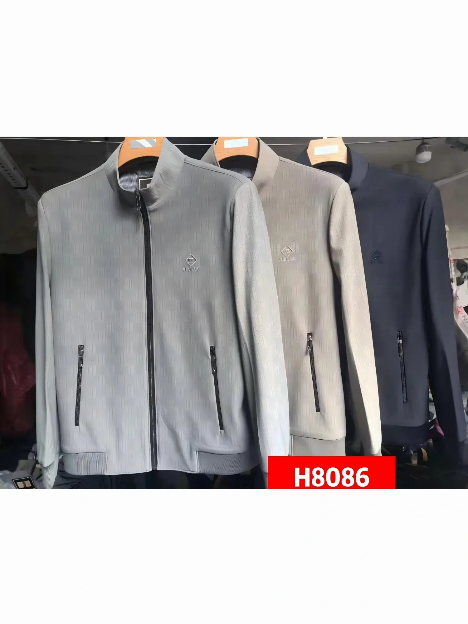 Áo khoác gió nam 8086 be size 185. LOI18