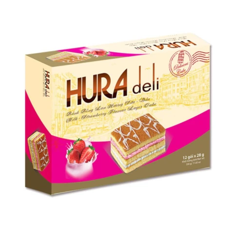 Bánh  Hura Deli hương Dâu 336gr