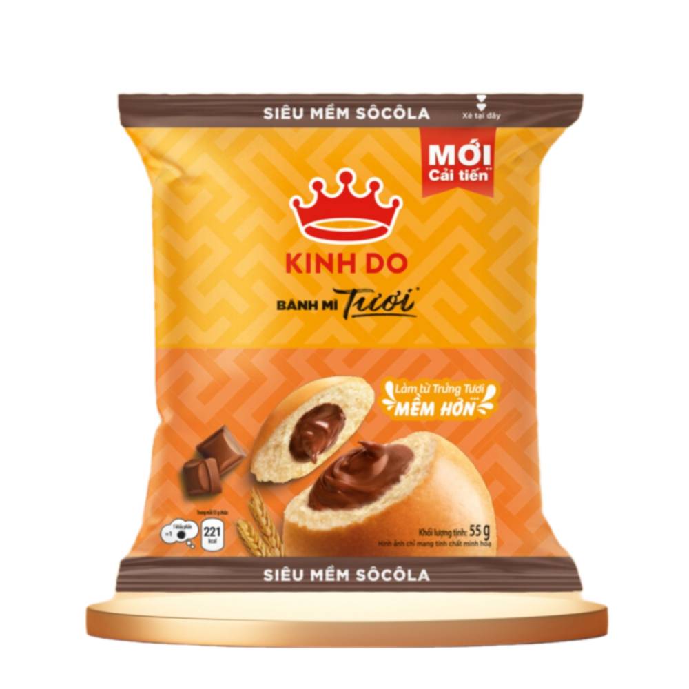 Bánh mì  tươi Kinh Đô siêu mềm sôcôla 55gr