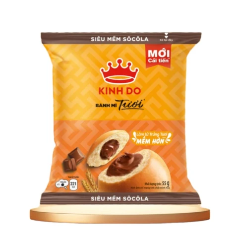Bánh mì  tươi Kinh Đô siêu mềm sôcôla 55gr