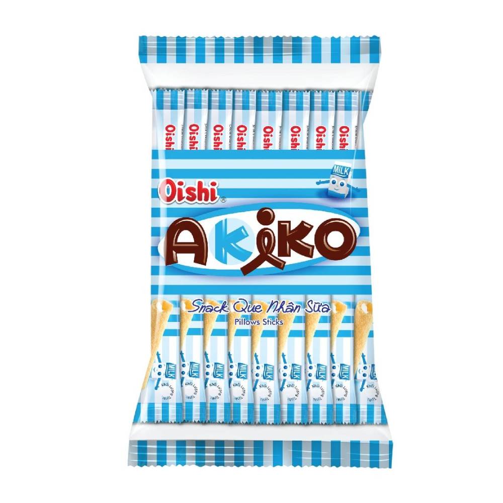 Bánh que Oishi Akiko nhân sữa 140gr