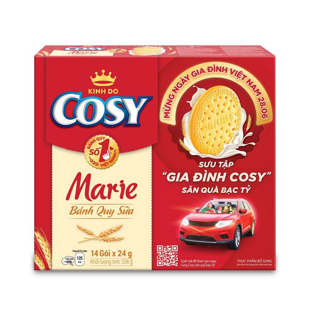 Bánh quy sữa Cosy Marie Marie hộp giấy 336gr