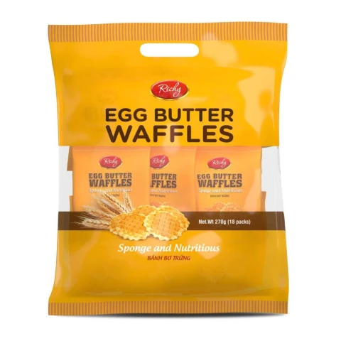 Bánh Bơ Trứng Richy túi 270g vàng/18