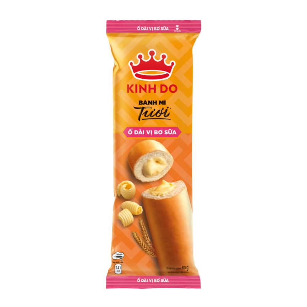 Bánh mì tươi Kinh Đô ổ dài vị bơ sữa 80g