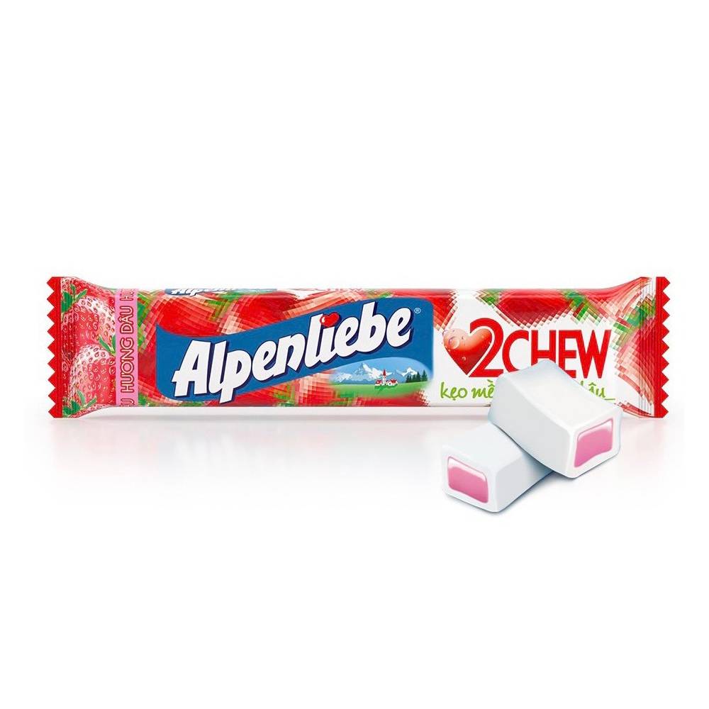Kẹo Mềm  Alpenliebe 2 chew hương dâu 24.5gr