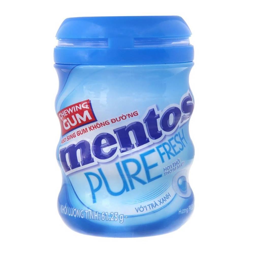 Kẹo gum  Lotte  không đường Mentos Pure Fresh hương Fresh Mint 61.25gr