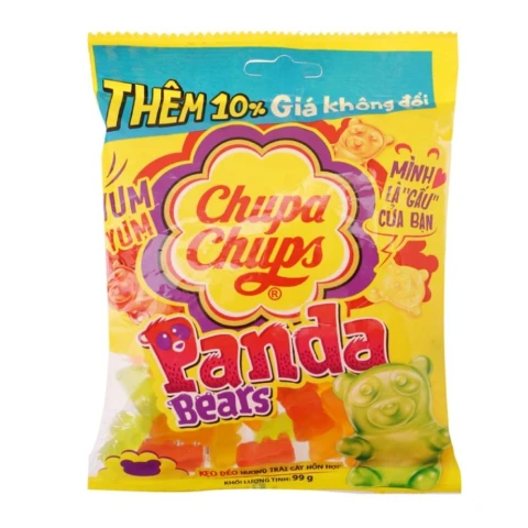 Kẹo dẻo  Chupa Chups Panda Bears hương trái cây  90gr