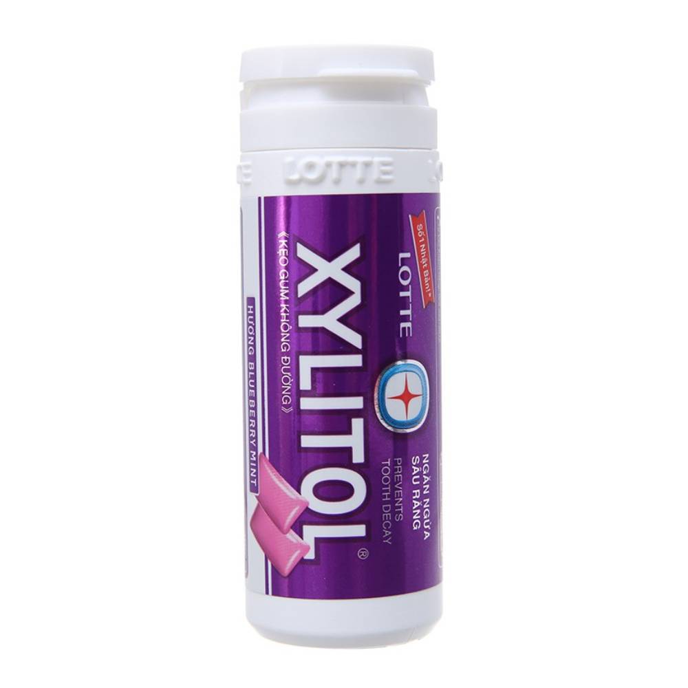 Kẹo cao su Xylitol Blueberry Mint không đường 26,1gr