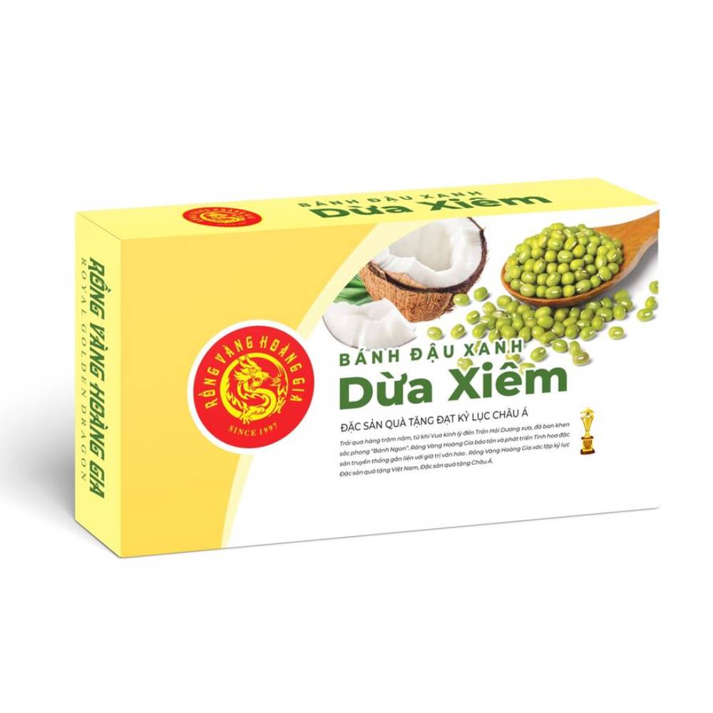 Bánh đậu xanh Rồng Vàng Hoàng Gia dừa xiêm 300gr