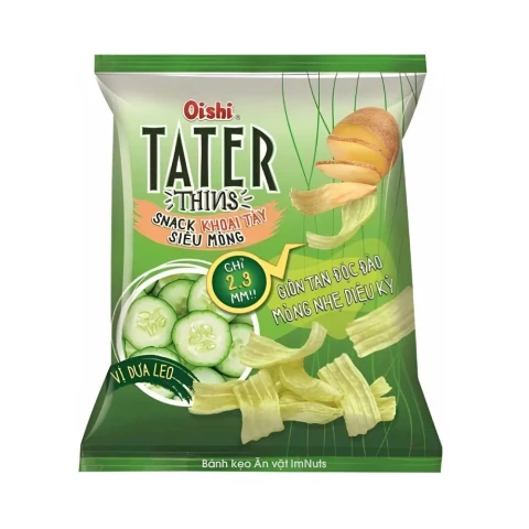 Snack  Oishi khoai tây vị dưa leo 33gr
