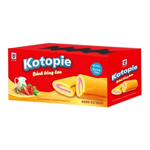 Bánh bông lan Kotopie - Hải hà Kotobuki hương dâu 234gr