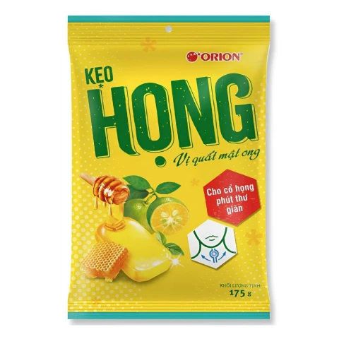 Kẹo họng vị quất mật ong Orion 168gr/20