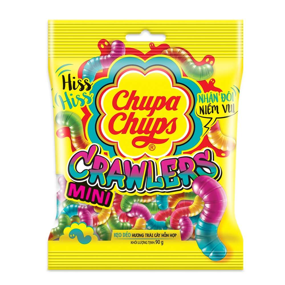 Kẹo dẻo  Chupa Chups  Crawlers hương trái cây  90gr
