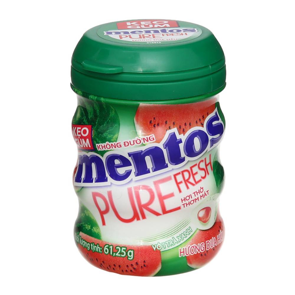 Kẹo gum  Mentos Pure Fresh dưa hấu  61.25gr