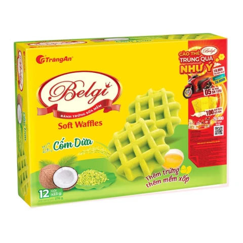 Bánh trứng sữa mềm Belgi vị cốm dừa 276gr