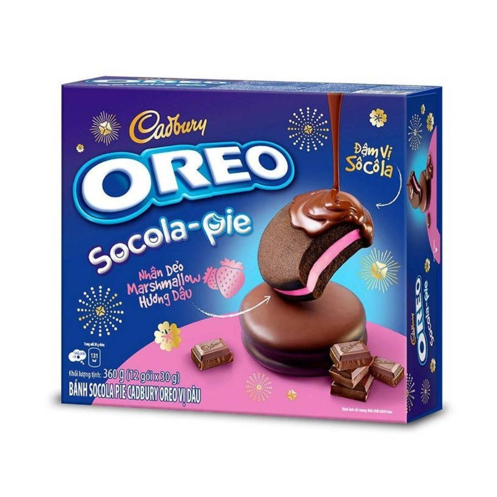 Bánh Oreo Sôcôla Pie vị dâu 336gr/392gr/8