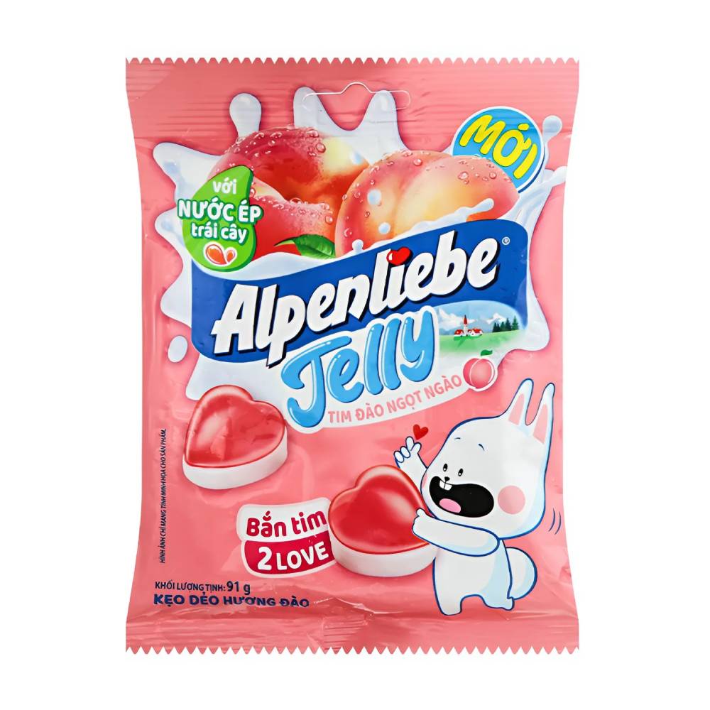 Kẹo  Chupa Chup  Jelly tim đào ngọt ngào 91gr