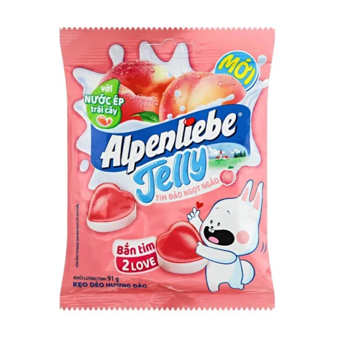Kẹo  Chupa Chup  Jelly tim đào ngọt ngào 91gr