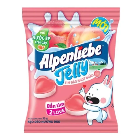 Kẹo  Chupa Chup  Jelly tim đào ngọt ngào 56gr