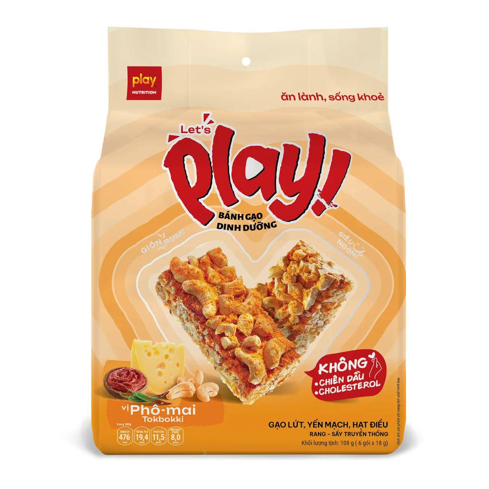 Bánh gạo dinh dưỡng Let s PLAY vị phô mai 108gr
