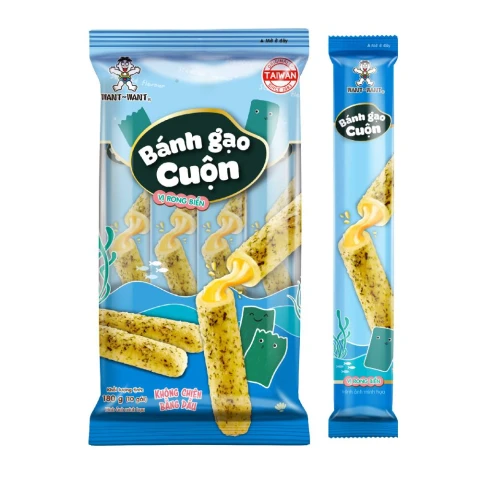 Bánh gạo Want Want cuộn vị rong biển 180gr/24