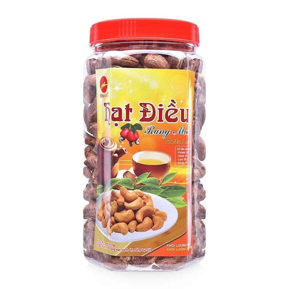 Hạt điều rang muối còn vỏ Minh Việt HG 480gr