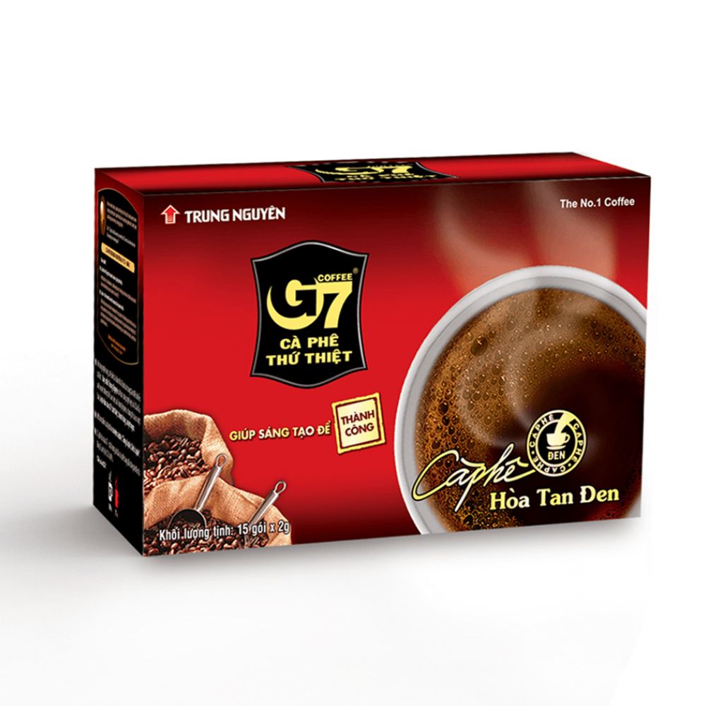 Cà phê G7 tan đen 15 gói *2gr