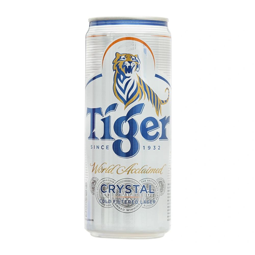 Bia Tiger Crystal bạc lon 330ml