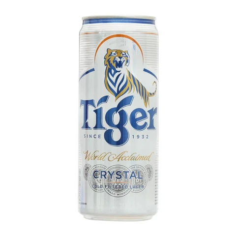 Bia Tiger Crystal bạc lon 330ml