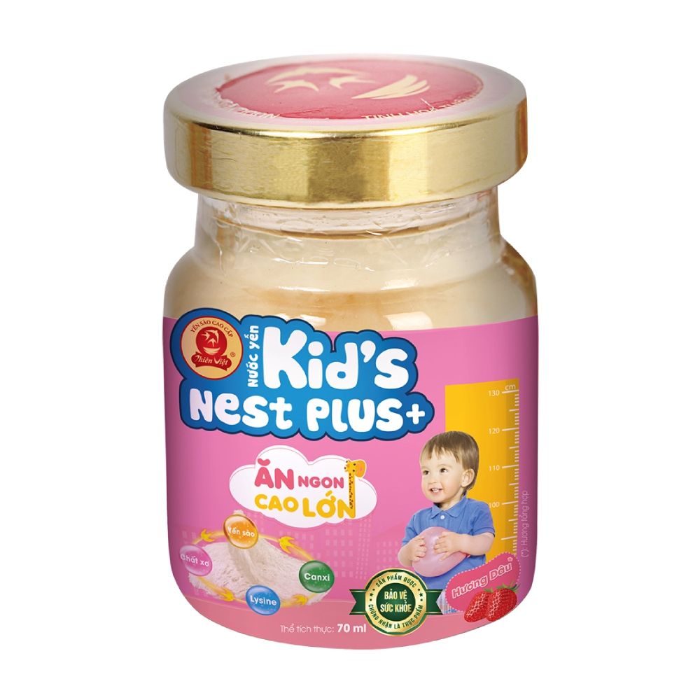 Nước yến Kids Nest Plus hương dâu 70ml