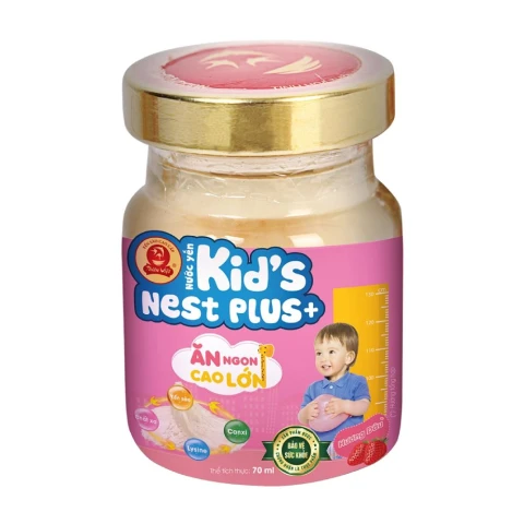Nước yến Kids Nest Plus hương dâu 70ml