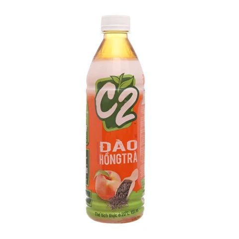 Nước hồng trà C2  vị đào chai 455ml