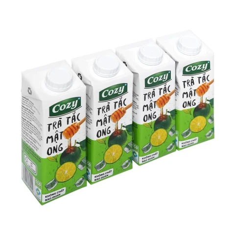 Trà  Cozy tắc mật ong lốc 4*225ml
