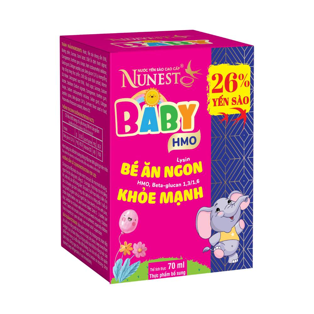 Nước yến sào  Nunest Baby HMO 26% yến 70ml