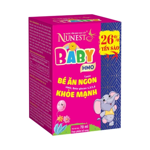 Nước yến sào  Nunest Baby HMO 26% yến 70ml