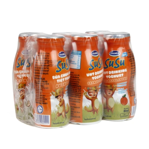 Sữa chua uống  Susu IQ hương cam  lốc 6*80ml