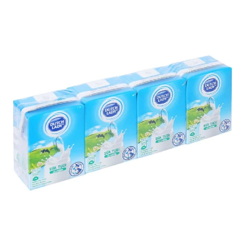 Sữa tươi tiệt trùng Dutch Lady có đường vỉ 4*110ml