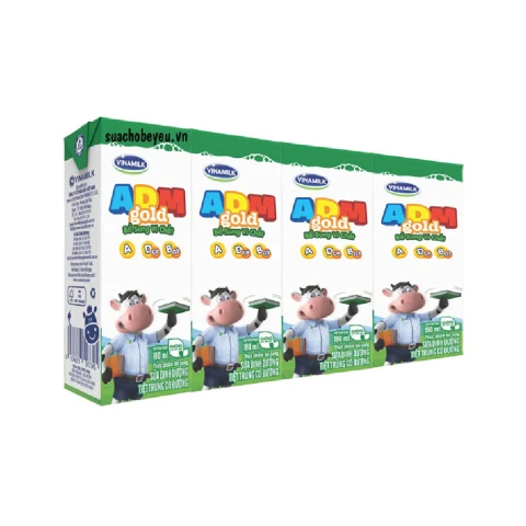 Sữa tiệt trùng Vinamilk ADM Gold có đường lốc 4*180ml