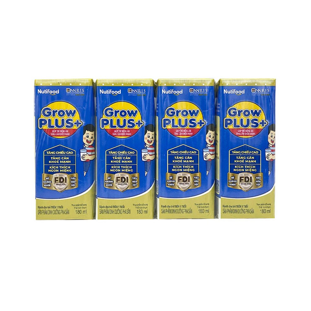 Sữa bột pha sẵn Growplus cho trẻ biếng ăn 180mlx4