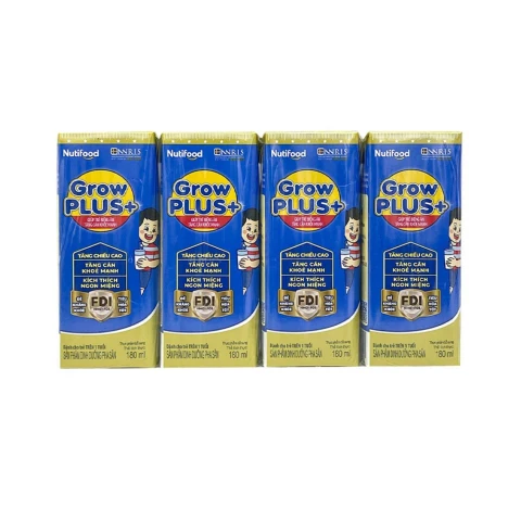Sữa bột pha sẵn Growplus cho trẻ biếng ăn 180mlx4
