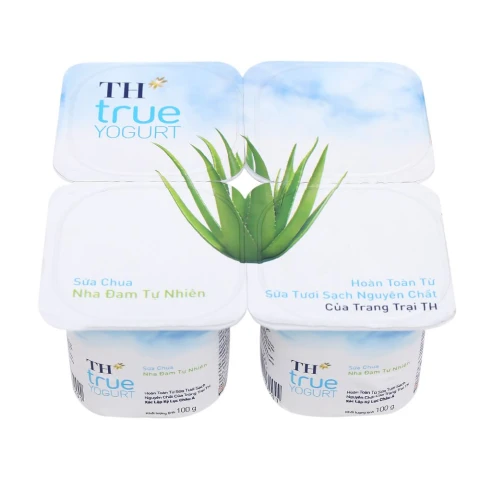 Sữa chua ăn TH True Yogurt nha đam vỉ 4*100gr