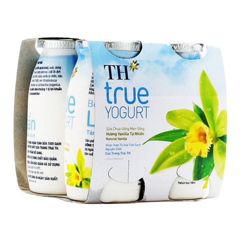 Sữa chua uống TH True Yogurt hương vani lốc 4*100ml