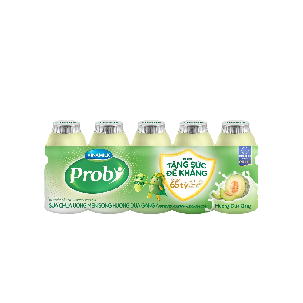 Sữa chua uống Vinamilk Probi dưa gang lốc 5*65ml