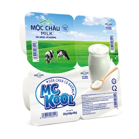 Sữa chua ăn Mộc Châu không đường vỉ 4*90gr
