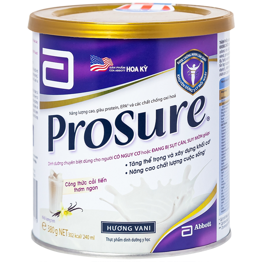 Sữa bột Prosure hương vani 380gr