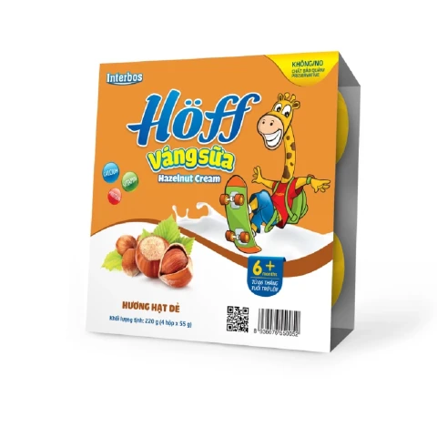 Váng sữa Hoff hương hạt dẻ lốc 4*55g