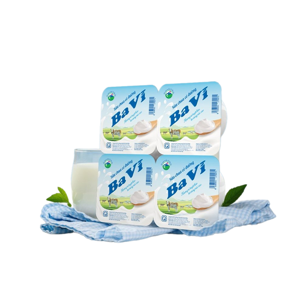 Sữa chua ăn Ba vì có đường vỉ 4*100gr