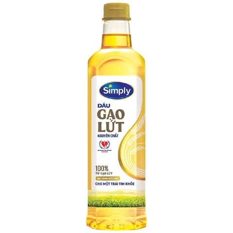 Dầu gạo lứt  Simply nguyên chất 1L