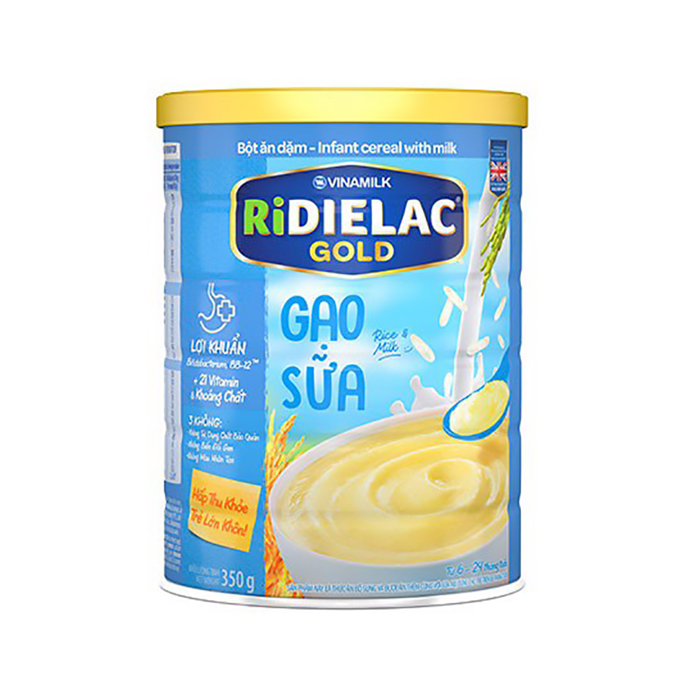 Bột ăn dặm Ridielac gold gạo sữa 350gr